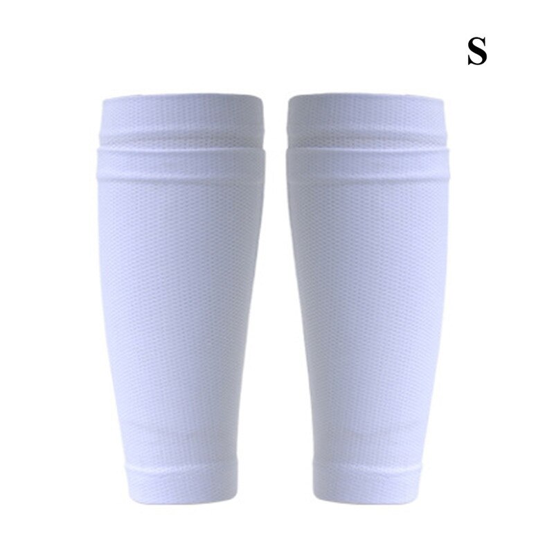 1 paar Fußball Schutzhülle Socken Mit Tasche Fußball Shin Pads Bein Ärmeln Unterstützung Shin Schutz Erwachsene Kinder Socken NEUE!: white S