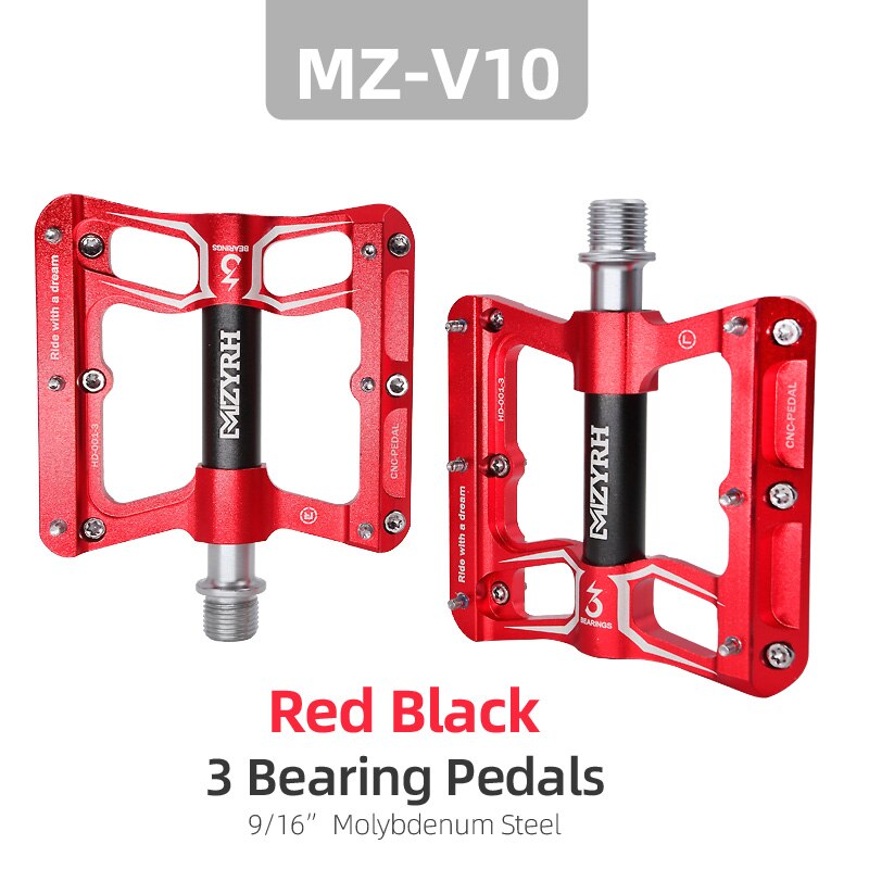 Bicycle Pedals 3 Bearings MTB Anti-slip Ultralight Aluminum Mountain Road Bike Platform Pedals Cycling Accessories: MULTI