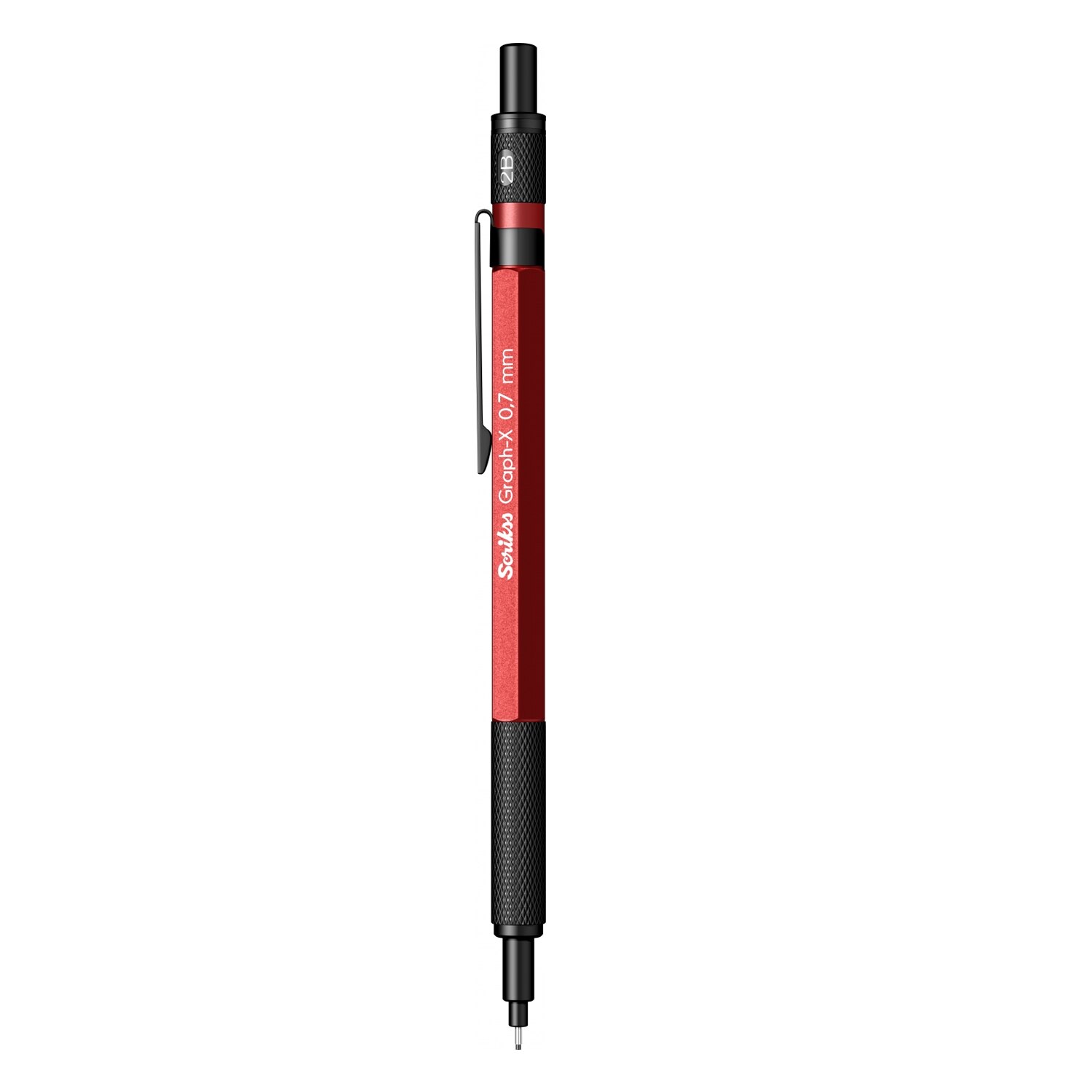 Scrikss Graph-X Metal Mechanical Pencil 0.7mm-0.5mm Drawing Writing Activity Pencil Art Student School Office supplies Refills stationery stationary pencils colored pencils: Red 1 PCS 0.7mm