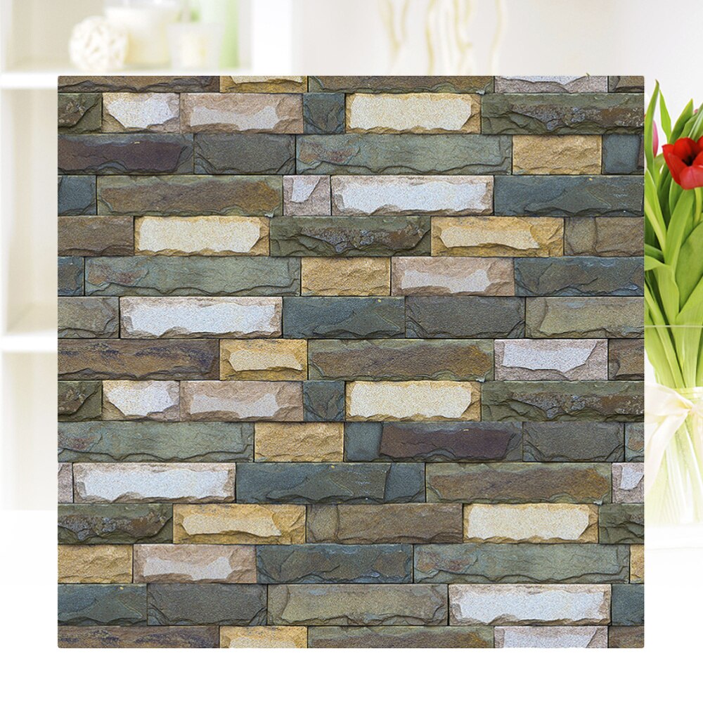 3D Stone Wallpaper Brick Sticker Peel and Stick Wall Decals Decoration for Home (SA-1024)