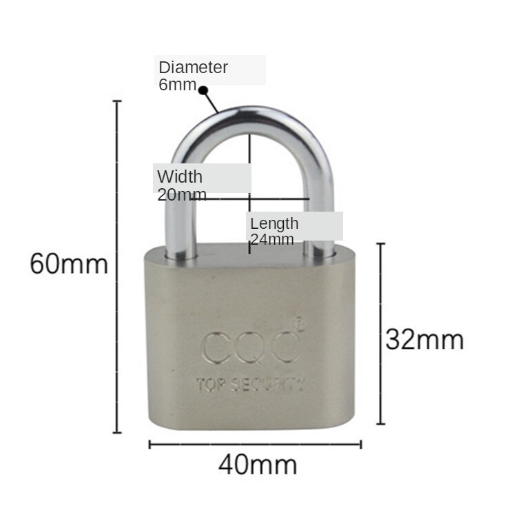 High Security Steel Padlock Stainless Shackle Lock Anti-Cut Heavy Duty for door Warehouse Factory with 4 keys