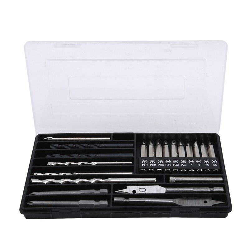 21pcs Anti Slip Phillips Screwdriver Bits Set Quick Release Hex Shank Magnetic Tip Single Side Screw Driver Bit: Default Title