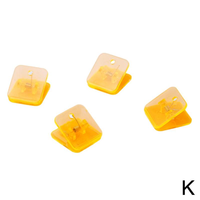 Colorful Acrylic Clamp Paper Clips Ticket Holder Paper Documents Organizer Hinge Clip Binder Clip For Office And School Sup G1n9: 4PCS Clear Orange