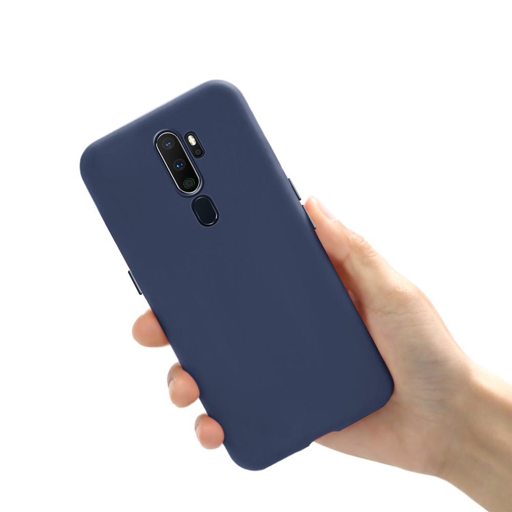 Para OPPO A9 funda de silicona suave lindo caramelo mate fundas de teléfono para OPPO A5 Fundas para OPPO A11X A 9 Coque: Aluminio / Azul