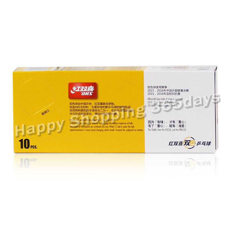 DHS BI kolorowe piłeczki robić tenisa stołowego (dwukolorowe, chiny Super liga, szwem ABS 40 + kulki) plastikowe piłki robić świst-ponga