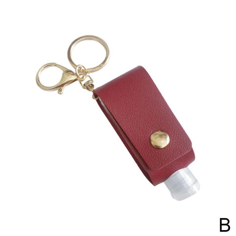 30ml Hand Sanitizer Holder Bottle Gel Hang Bag Mini Sanitizer Gel Holder PU Travel Bottle With Keychain Hand Sanitizer Holder: B