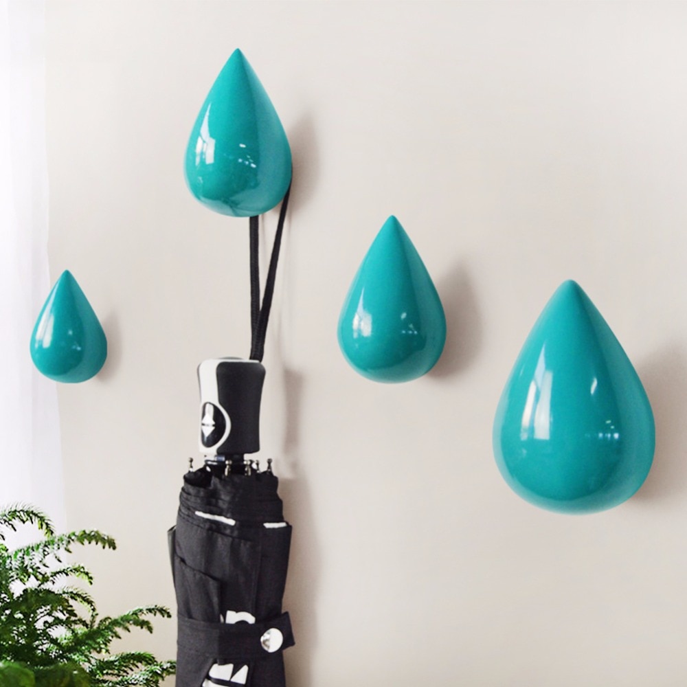 8 x 5 x 5cm watermuurhangers voor het ophangen van jassen, hoeden, kleding, wit/zwart/goud/rood/blauw/groen premium hars wandhaken p