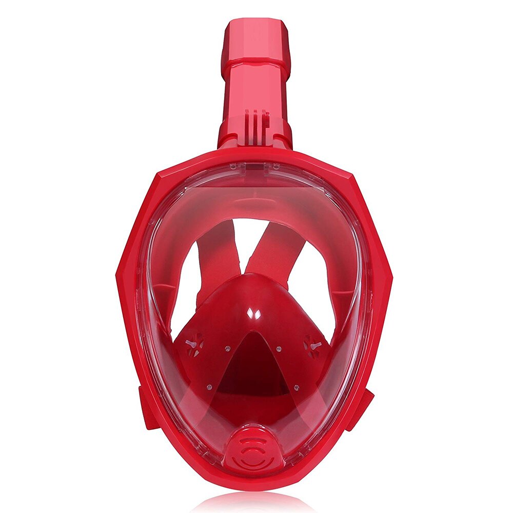 Duikbril Onderwater Scuba Anti Fog Volledige Gezicht Duikbril Snorkelen Set Met Anti-Slip Ring Snorkel # Ed: Red / S/m