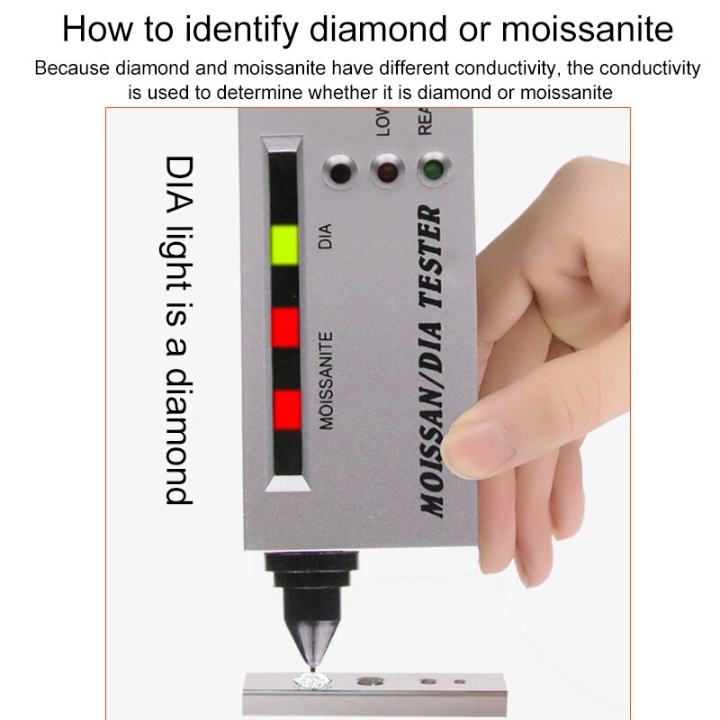 High Accuracy Jeweler Diamond Tester Gemstone Gem Selector Jewelry Watcher Tool Testing Equipment Kit Diamond Indicator Test ^1