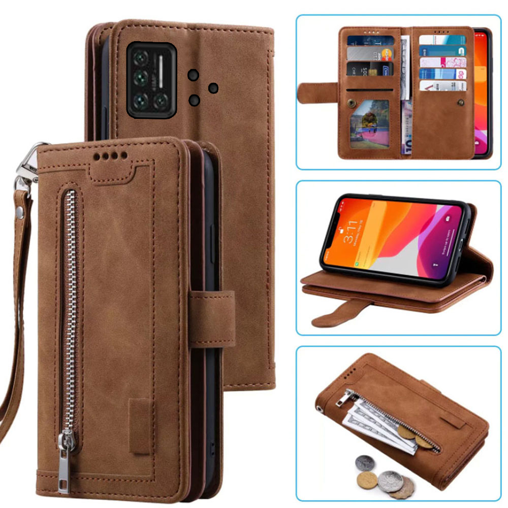 9 Kaarten Wallet Case Voor Umidigi Bison Case Card Slot Rits Flip Folio Met Polsband Carnaval Voor Umidigi Bison cover