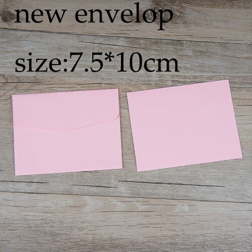 multi-use 25pcs Mini thank you Card gold with pink envelope Scrapbooking party invitation cards