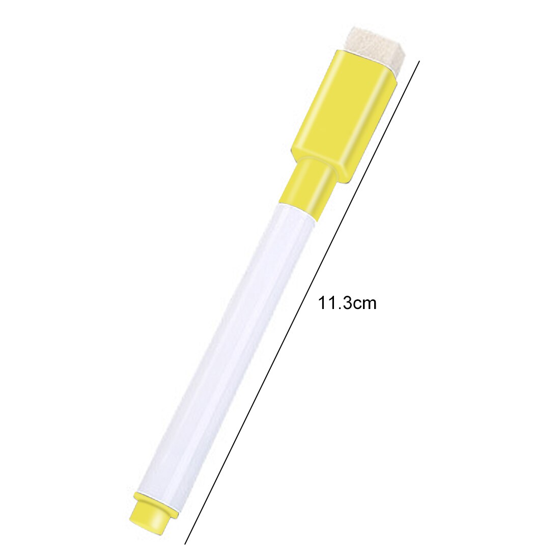 Fangnymph 5 stuks whiteboardstift op waterbasis met penseel voor schoolbenodigdheden en kantoorbenodigdheden: Geel