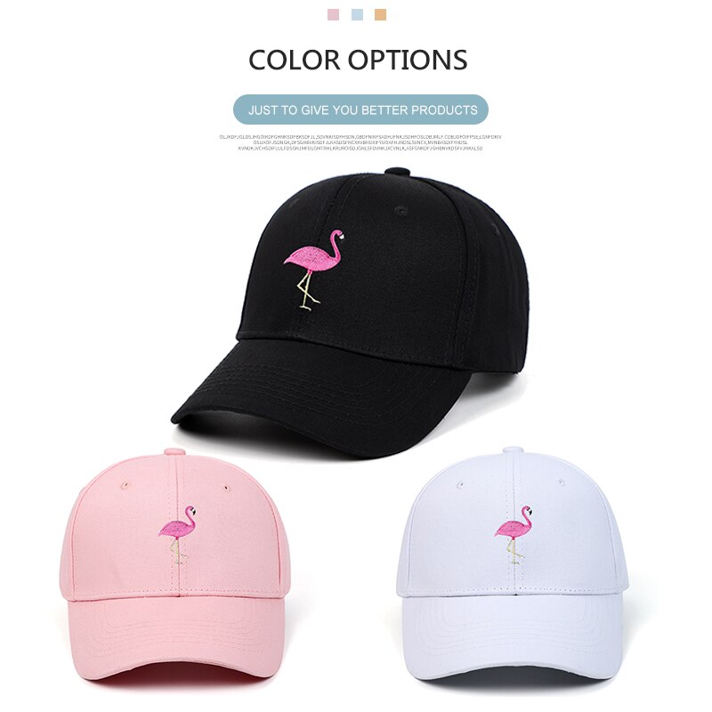 Flamingo bestickte Baseball kappe baumwolle Papa Hütte Männer Frauen Erwachsene Einstellbare Golf Hütte Sonne Kappe Snapback Kappe