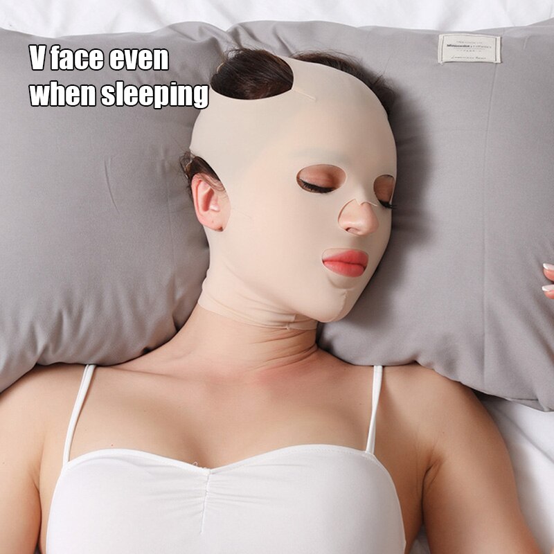 Breathable Full Face Lift Mask Thin Face Tools Facial Slimming Bandage Lift-up Chin V Face Shaper Face Mask Face Thining Band