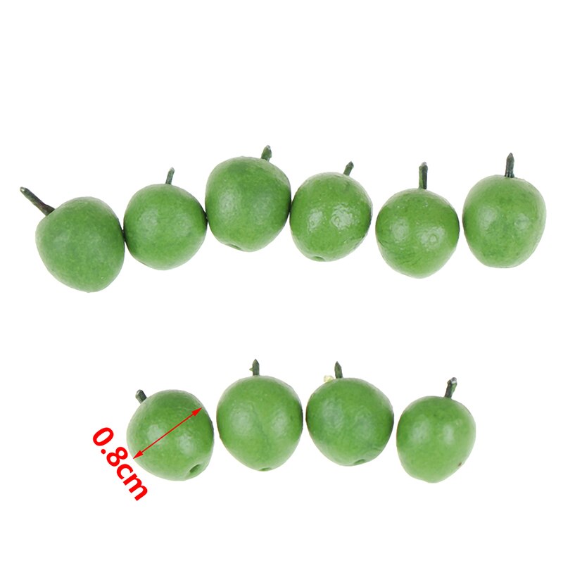 10pz 1/12 accessori per Astuccio delle bambole in miniatura resina verde mela/fragola rossa simulazione frutta modello giocattolo casa delle bambole decorazione