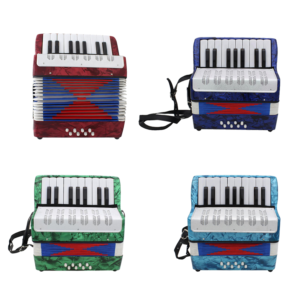 17-Key 8 Bass Piano Accordion w/ Straps Educational Music Instrument