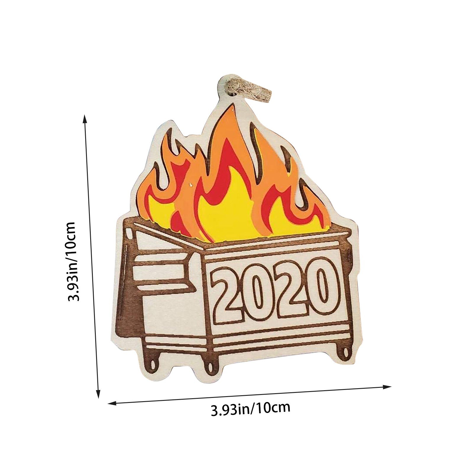 Dumpster Fire Christmas Ornament Christmas Tree Wooden Pendants Support And CY7