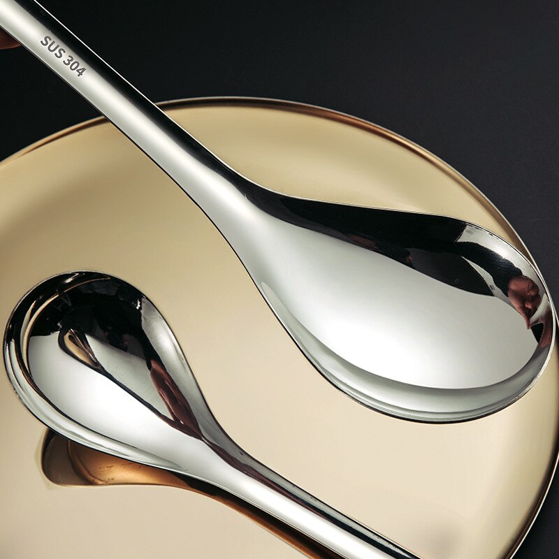 304 store suppeskjeer i rustfritt stål rispadle scoop non-stick øse kjøkkenbord serveringstilbehør