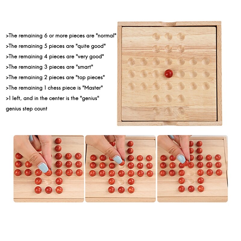 Scacchi classici in legno con diamante indipendente scacchi Puzzle per bambini scacchi Kongming singolo nobile scacchi giocattolo per il tempo libero