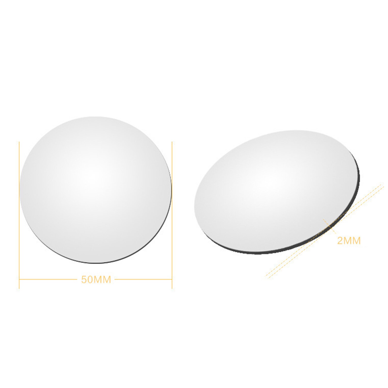 2Pcs Universal Car Convex Reflector Rear Side View Blind Spot Round Mirrors