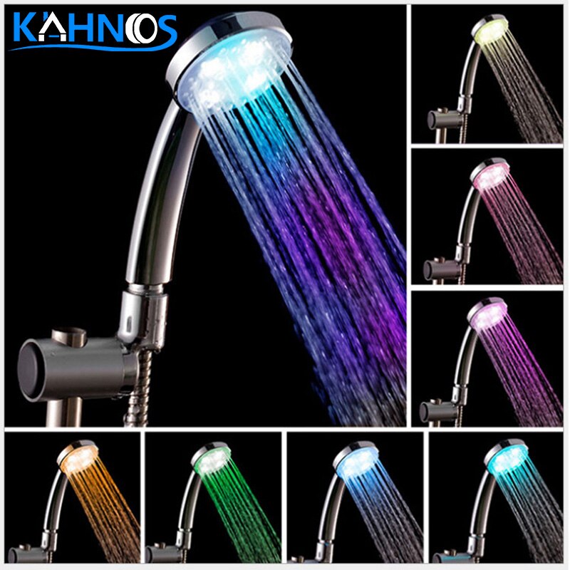 Led Shower Head High Pressure Water Saving Rotating Portable Spa High Pressure Shower Head for Bathroom Showerhead Handheld
