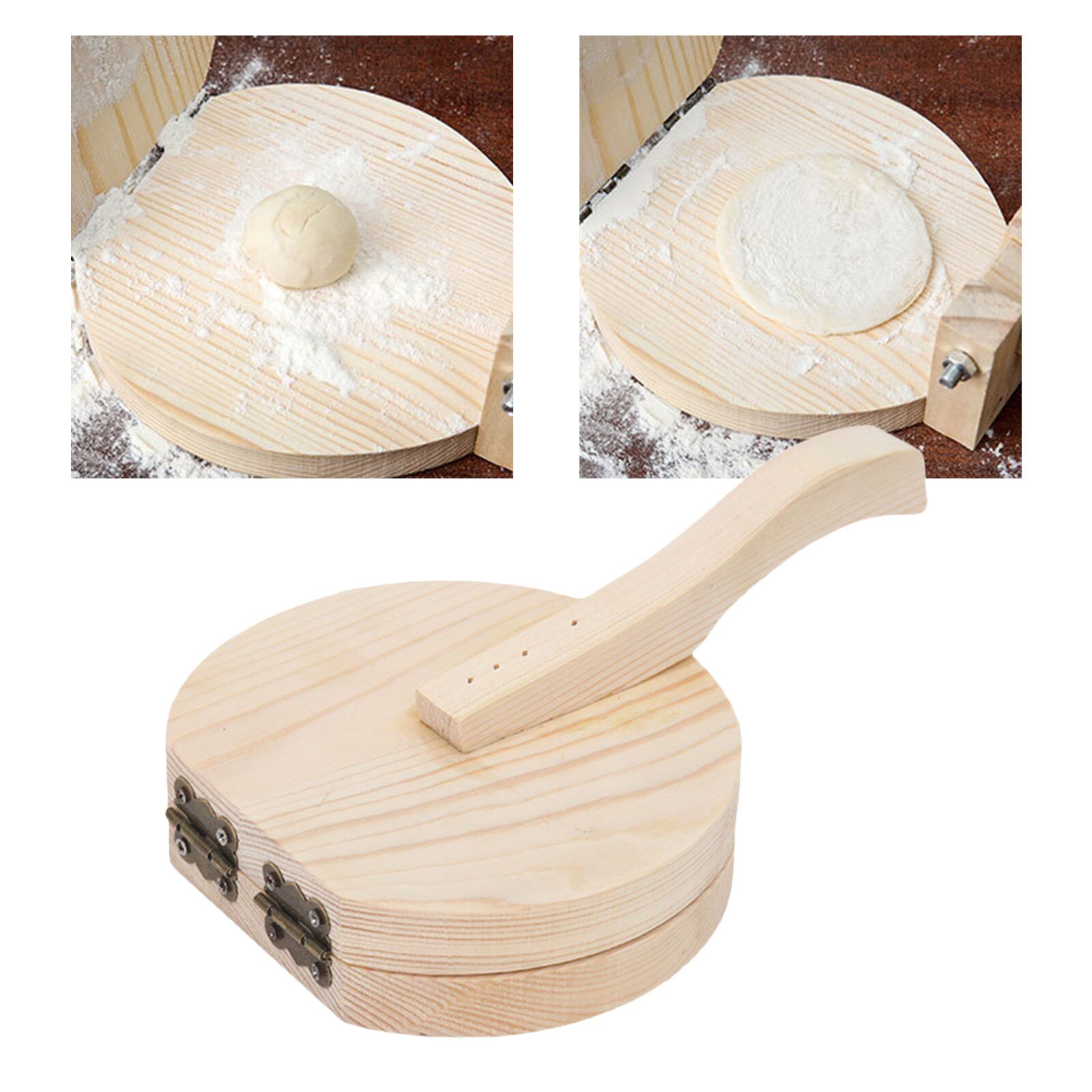 Houten Deeg Presser Pizza Pannenkoek Tortilla Pie Knoedel Wrappers Drukken Tool Biscuit Gebak Maker Voor Bakken Gadget Levert