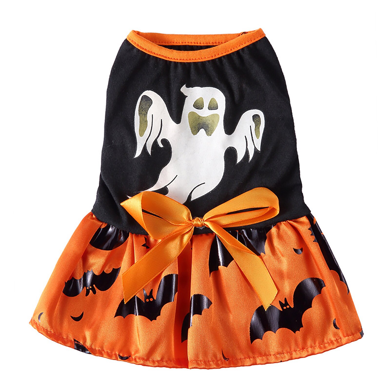 Ropa con falda de calabaza para perro, abrigo para mascota, chaqueta para Bulldog Francés, Chihuahua, disfraz de Halloween, suministros para mascotas: M / Orange