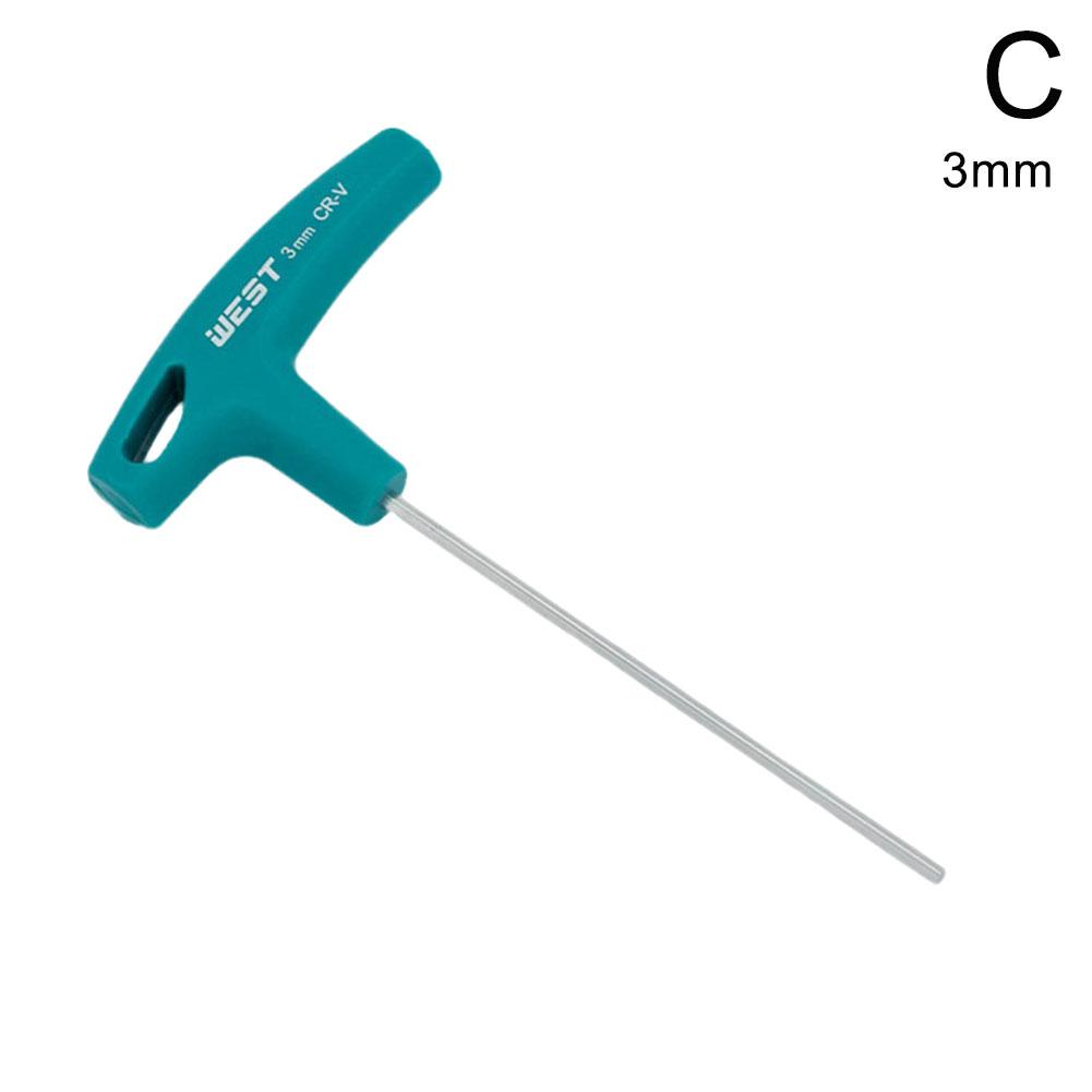 T-handtag insexnyckel skruvar skruvmejsel verktyg 1.5-10mm skiftnyckel handtag insexnyckel skiftnyckel hrc 52-54 handverktyg: Gul