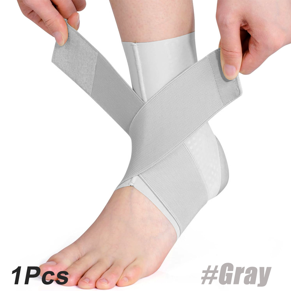 1 Stück Knöchelbandage, verstellbare, atmungsaktive Kompressions-Knöchelstütze für Männer und Frauen, verstauchte Knöchel, Knöchelbandage, stabilisierende Bänder: M / Beige