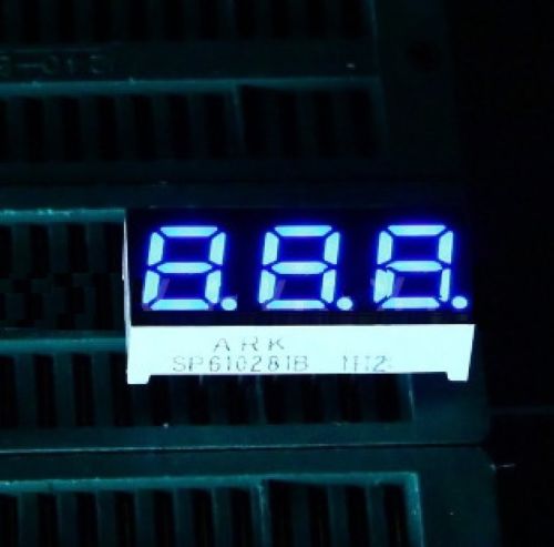 1 stks 0.28 inch 3 digit led display 7 seg segment Gemeenschappelijke anode Blauw