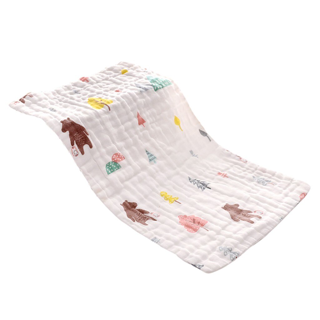 neugeboren Baby Karikatur Drucken Wasser waschen Baumwolle Gesicht waschen Handtuch Speichel Handtuch Musselin wickeln neugeboren Baby Bettwäsche Decken: I
