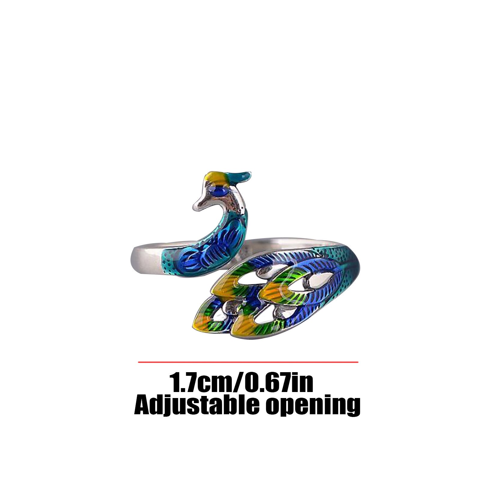 Adjustable Knitting Loop Crochet Loop Knitting Accessories Knitting Ring For Clothing Blue Peacock #J20