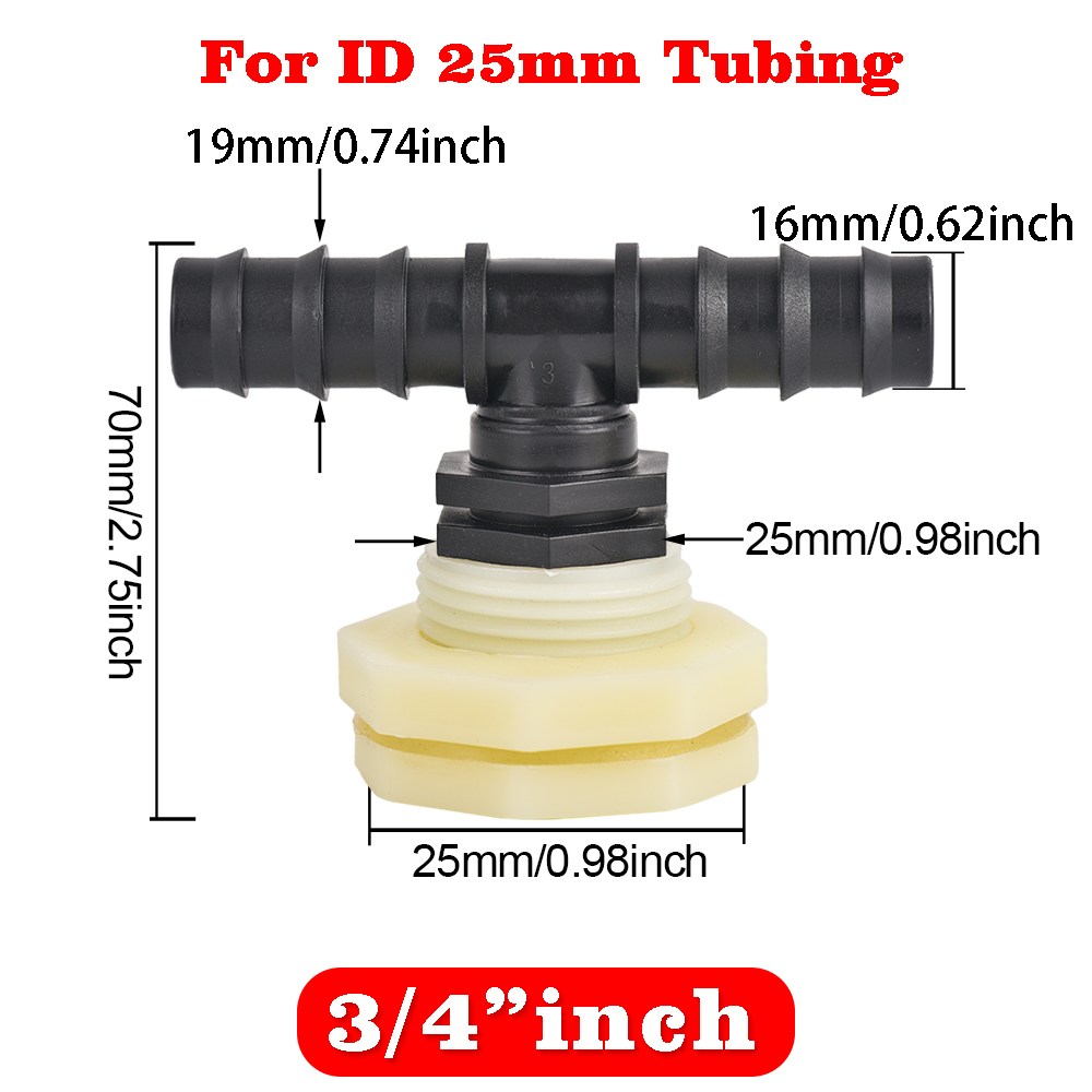 1/2 3/4 Zoll PVC-Schott-Wassertank-Anschluss-Adapter, passend für Stecker, Montage, Entwässerung für Regenfässer, Aquarien: green