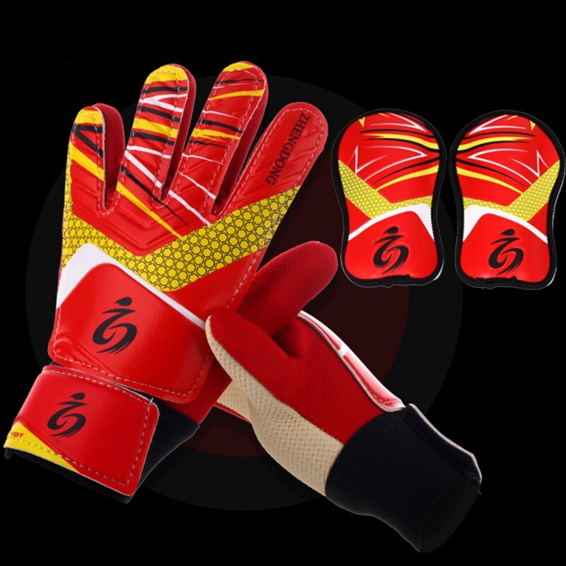 2019 guanti da portiere di calcio traspirante usura dei bambini guanti portiere guanti per il calcio con shin pad вратарские перчатки для футбола