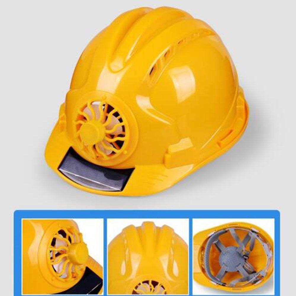 1 Pc Anti-Crush Bescherming Outdoor Zonne-Power Veiligheid Helm Met Ventilator Voor Bouw Werkplek