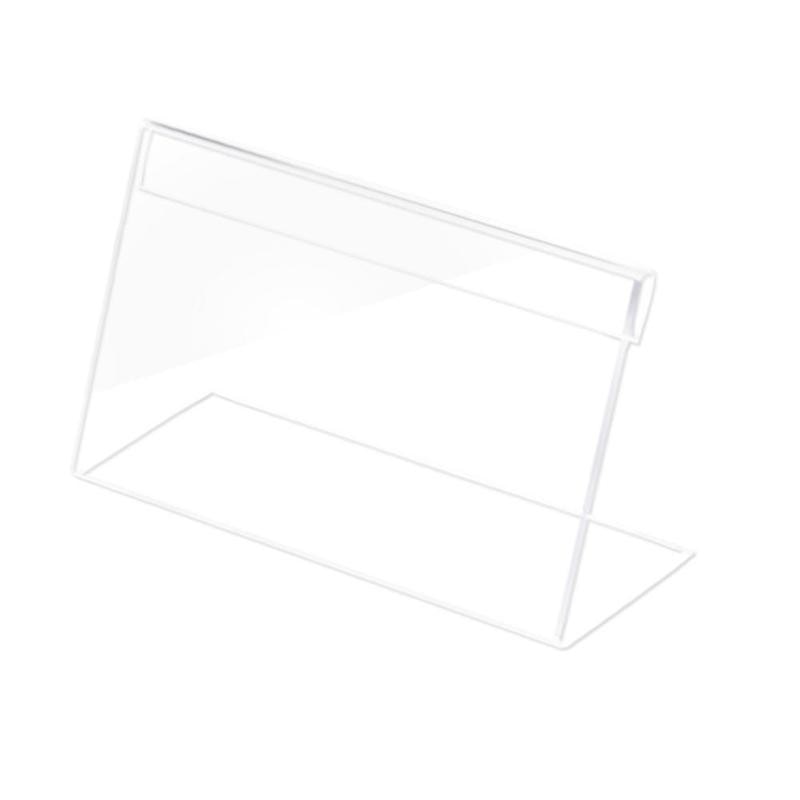 1Pcs Acrylic Display Stand Plastic Desk Sign Label Frame Price Tag Display Paper Card Holders Acrylic Label Holder Stand Frame