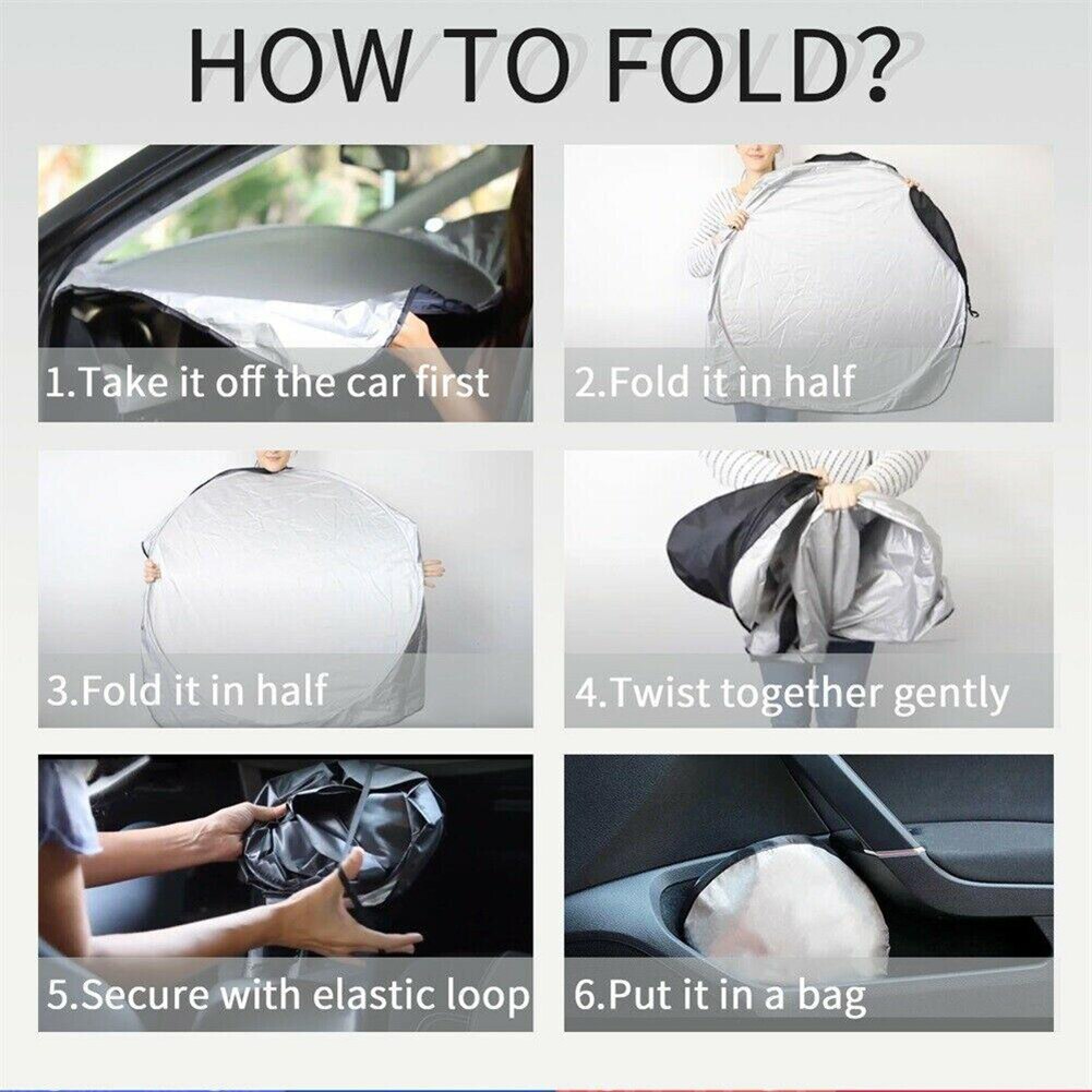 Car Sunshade Front Windshield For Tesla Model 3 Y Reflects Heat With Metal Frame