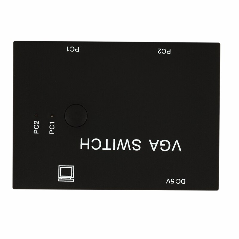 2 port vga switch box vga 2 in 1 out switcher for consoles set-top boxes notebooks projectors computers 2 hosts share 1 display