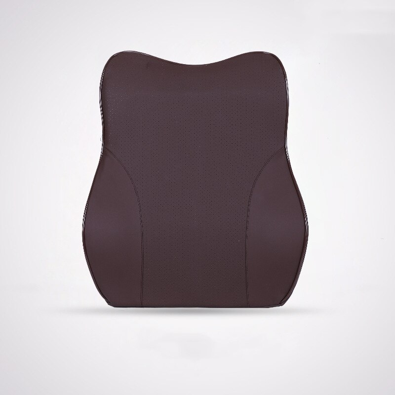 Auto Hoofdsteun Lendensteun Set Traagschuim Auto Kussen Nek Kussen Trage Rebound Auto Kussen Taille Pad: brown