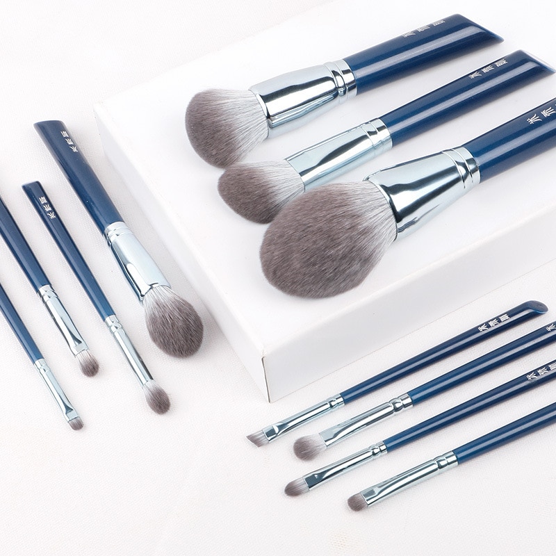 Gezicht Mix Eye Make-Up Borstel Set 11 Pack Oogschaduw Blush Foundation Wenkbrauw Borstel Professionele Beauty Tools