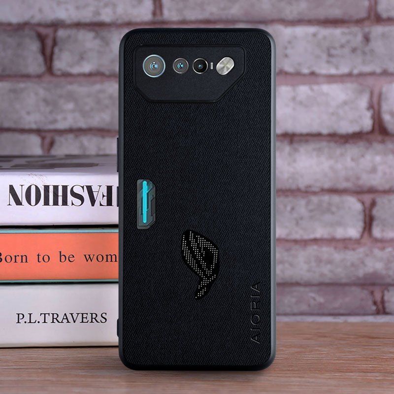 Hoesje Voor Asus Rog Telefoon 7 Coque Luxe Textiel Lederen Zachte Funda Telefoonhoes Voor Asus Rog Telefoon 7 Case Capa