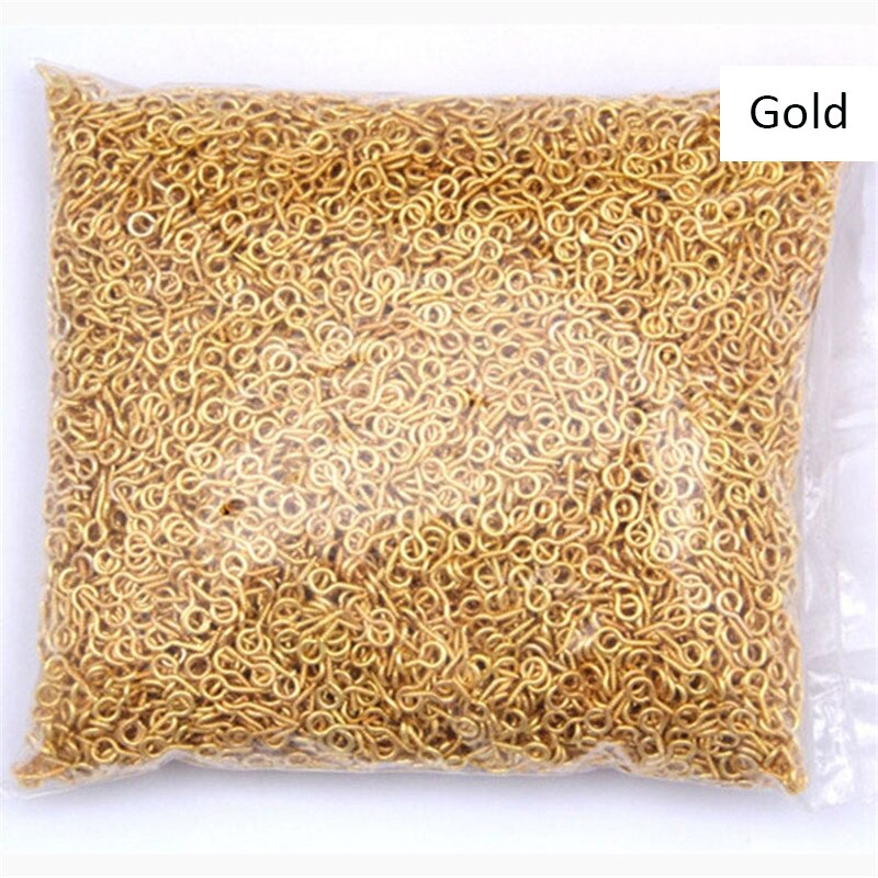 300Stck Mini Schraube Auge Stifte für Schmuck Machen Perle Perlen Nietstifte Haken Ösen Schraube Umklammert Haken für Anhänger Schmuck erkenntnisse: gold / 10mm