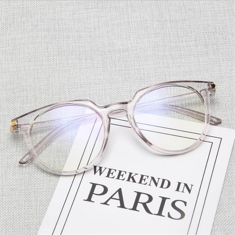 Estilo intelectual Retro miopía gafas para Unisex de decoración de PC gafas transparentes gris transparente/azul/Rosa marco