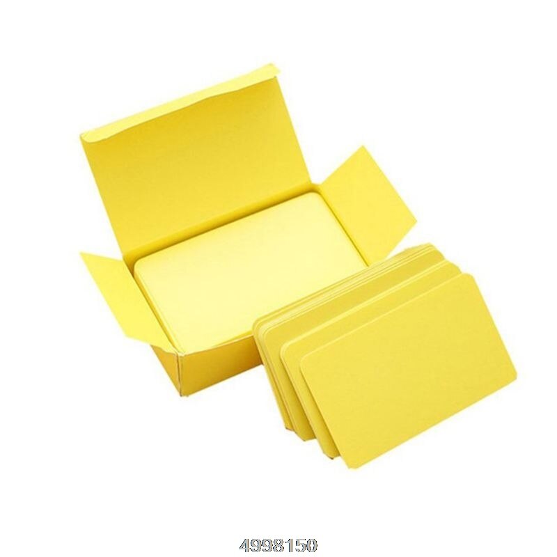 100 Memory Cards Blank DIY Graffiti Blue Word Cards Net Small Memo Pad Blocks Memorandum Note Blank Word Cards: 8YY800704-YL