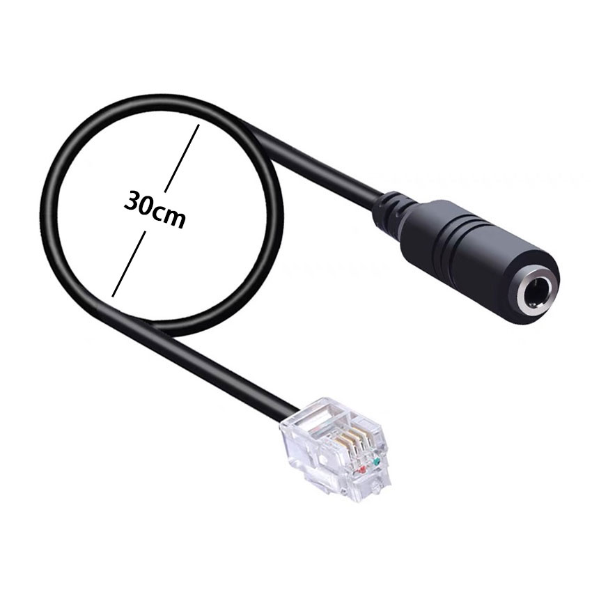 3.5mm Audio Adapter Cable 3.5 Jack Female To RJ11 Male For Computer Headset Telephone Smartphone Headset Phone Adapter Converter