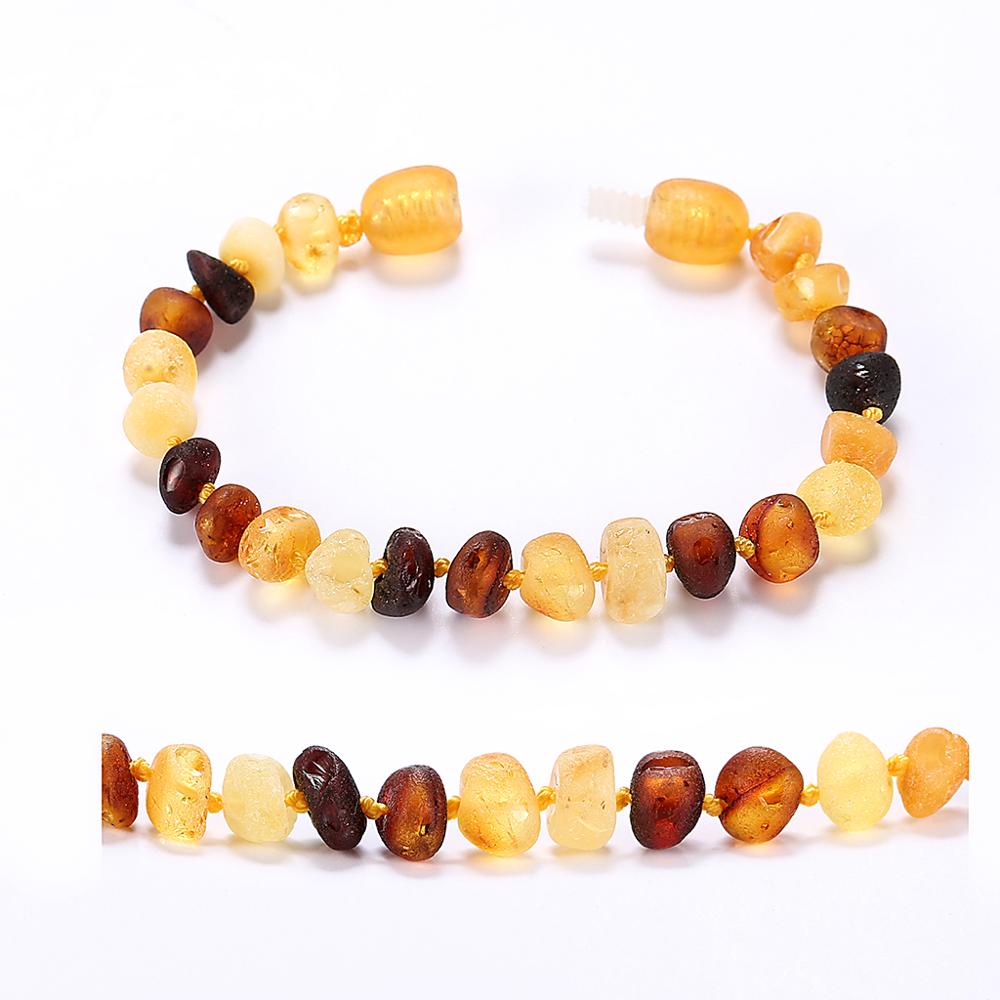 Amber Teething Bracelet/Anklet - No invoice, no price, no logo - 4 Sizes - 4 Colors - Ship from US&UK&AU&CN