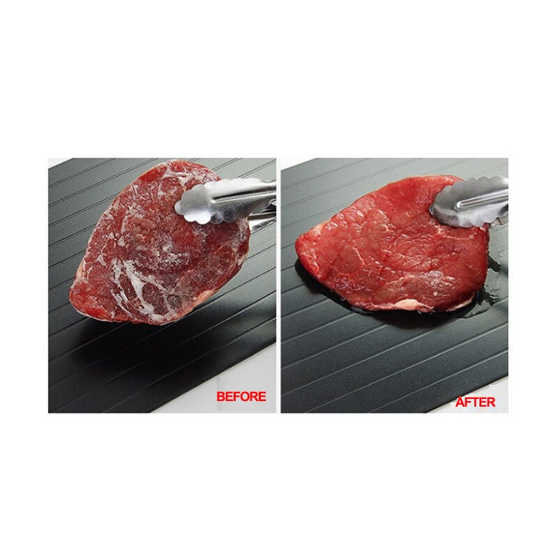 Aluminium Fast Defrosting Tray Frozen Meat Thawing Fresh Healthy Rapid Defrost Plate Food Gadgets Kitchen Tools