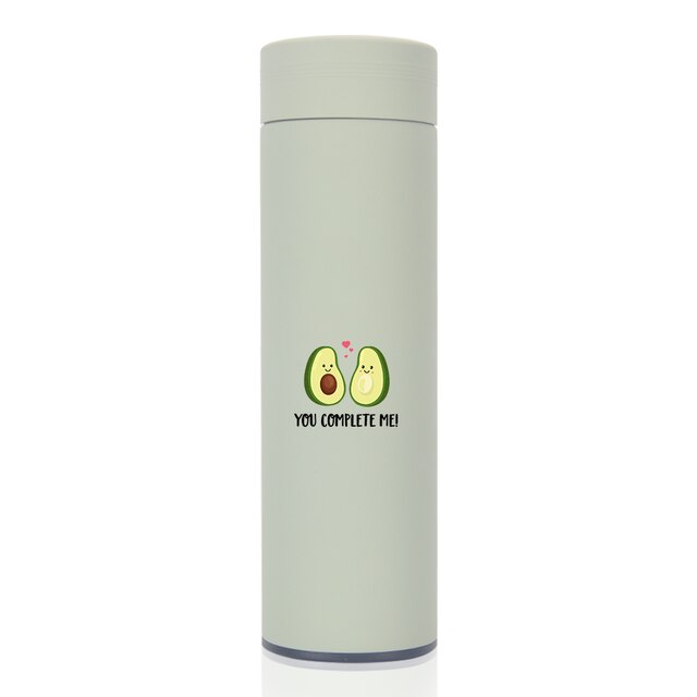 450 ml Karikatur Avocado Thermos Wasser Flasche Klassische Edelstahl Becher thermo Tee Tasse Bunte Cafe Tassen Tee Glaskolben: BAUV4501205772