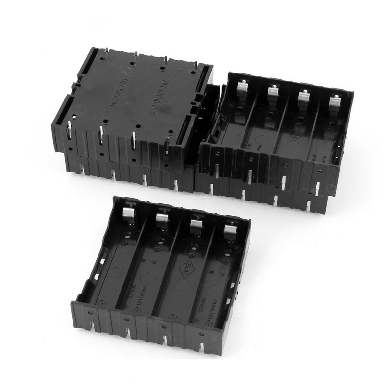 5Pcs Li-Ion Diy Batterij Plastic Case Houder Voor 4X3.7 V 18650 Batterij