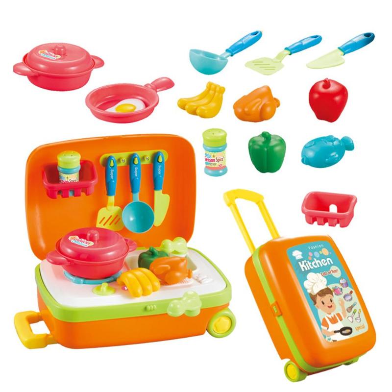 1 Set Draw-Bar Box Children Pretend Play Doctor Kitchen Makeup Plastic Toy: C